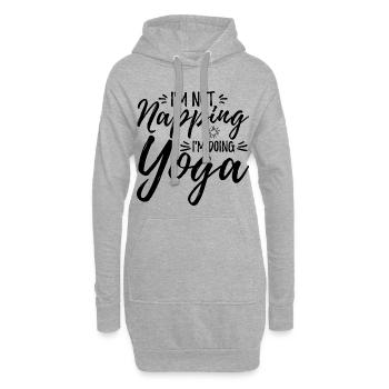 I'm Not Napping I'm Doing Yoga - Hoodie-Kleid - Grau meliert - Vorne