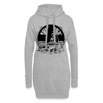 Surf - Sweat-shirt à capuche long Femme - gris chiné - Devant
