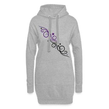 Étoile Ornement Tribal Design - Sweat-shirt à capuche long Femme - gris chiné - Devant