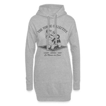 Yorkie Collective Logo Druck - Hoodie-Kleid - Grau meliert - Vorne