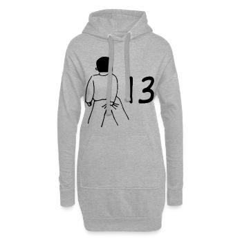 13. Geburtstag - 13 Jahre Alt - Hoodie-Kleid - Grau meliert - Vorne