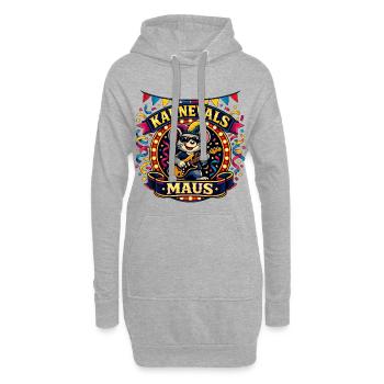 Karneval Maus Rock Köln Alaaf Geschenk - Hoodie-Kleid - Grau meliert - Vorne