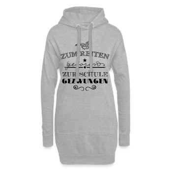 Né pour monter, forcé d’aller à l’école - Sweat-shirt à capuche long Femme - gris chiné - Devant