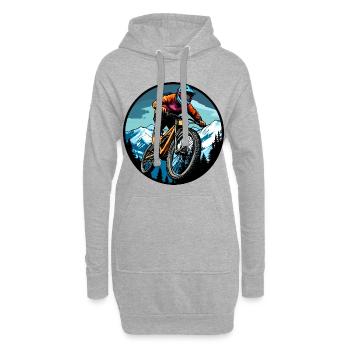 Freeride Biker - Hoodie-Kleid - Grau meliert - Vorne