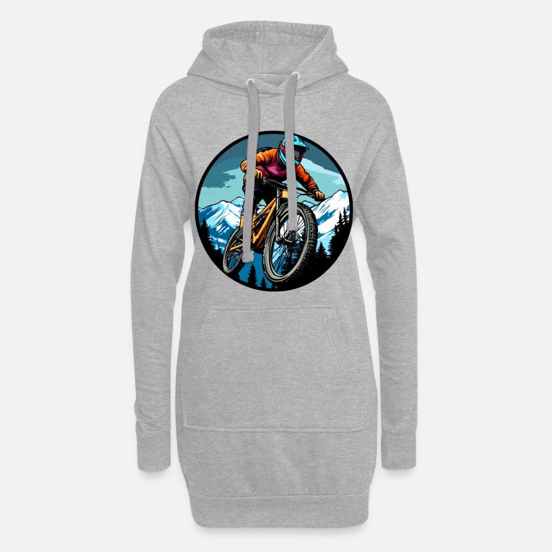 Freeride Biker - Hoodie-Kleid - Grau meliert
