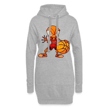 Basketball Ameisen - Hoodie-Kleid - Grau meliert - Vorne