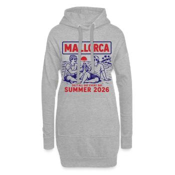Mallorca Summer 2026 - Hoodie-Kleid - Grau meliert - Vorne