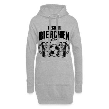 Lecker Bierchen Club Maßkrug Fußball Edition - Hoodie-Kleid - Grau meliert - Vorne