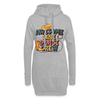 Cowboy Line Dance Crew - Hoodie-Kleid - Grau meliert - Vorne