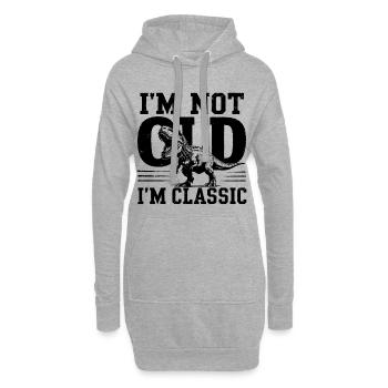 Cadeau pour grand-père et retraité. Je ne suis pas vieux, je suis... - Sweat-shirt à capuche long Femme - gris chiné - Devant