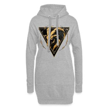Steinbock-Erdzeichen – Tierkreis von Kék-Ina - Hoodie-Kleid - Grau meliert - Vorne