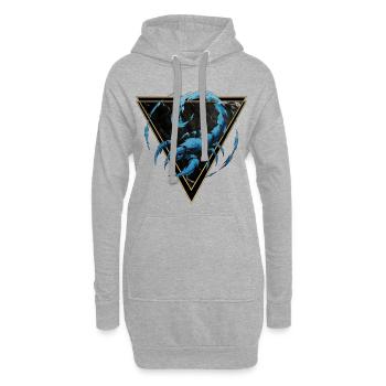 Skorpion-Wasserzeichen – Tierkreis von Kék-Ina - Hoodie-Kleid - Grau meliert - Vorne
