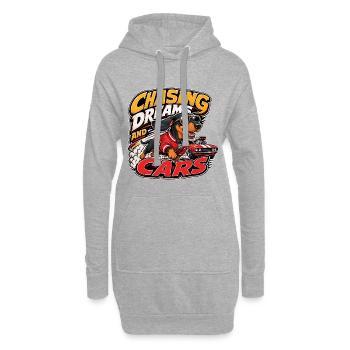 Dachshund - Hoodie Dress - heather grey - Front