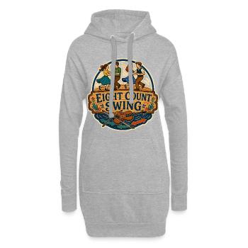 COUP DE HUIT TEMPS - Sweat-shirt à capuche long Femme - gris chiné - Devant