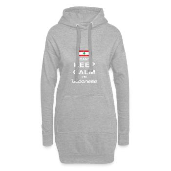 Libanon Ruhig Bleiben Lustig Spaß Fun Nation - Hoodie-Kleid - Grau meliert - Vorne