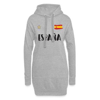 Spanien Fußball Trikot Spanische Flagge - Hoodie-Kleid - Grau meliert - Vorne