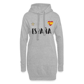 Spanien Fußball Trikot Spanische Flagge - Hoodie-Kleid - Grau meliert - Vorne
