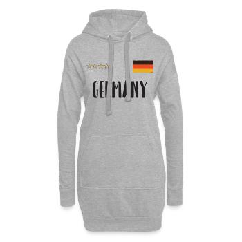 Deutschland Fußball Trikot Deutsche Flagge - Hoodie-Kleid - Grau meliert - Vorne