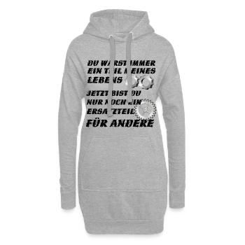 Tu as toujours fait partie de ma vie! - Sweat-shirt à capuche long Femme - gris chiné - Devant
