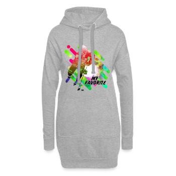 icehockey5 - Sweat-shirt à capuche long Femme - gris chiné - Devant