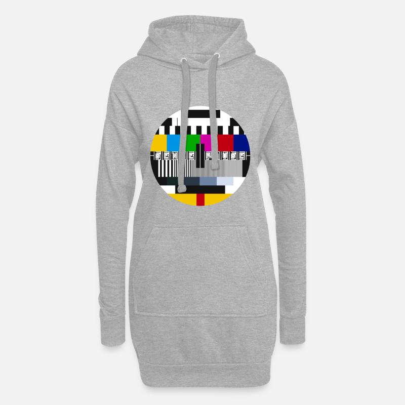 Sendepause - Testbild - Philips PM5544 - Oldschool - Hoodie-Kleid - Grau meliert