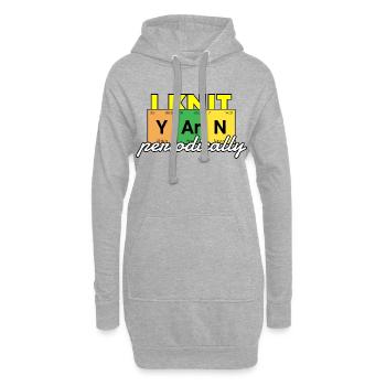 YArN Stricken - Hoodie-Kleid - Grau meliert - Vorne