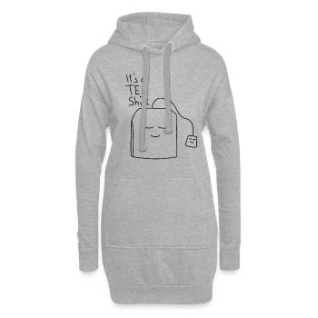 It's a Tea Shirt, Tea, Teeliebhaber, Tee Teebeutel - Hoodie-Kleid - Grau meliert - Vorne