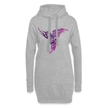keltisches symbol e 75 - Hoodie-Kleid - Grau meliert - Vorne