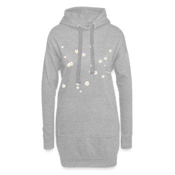 blume Kamille nett geschenk - Hoodie-Kleid - Grau meliert - Vorne