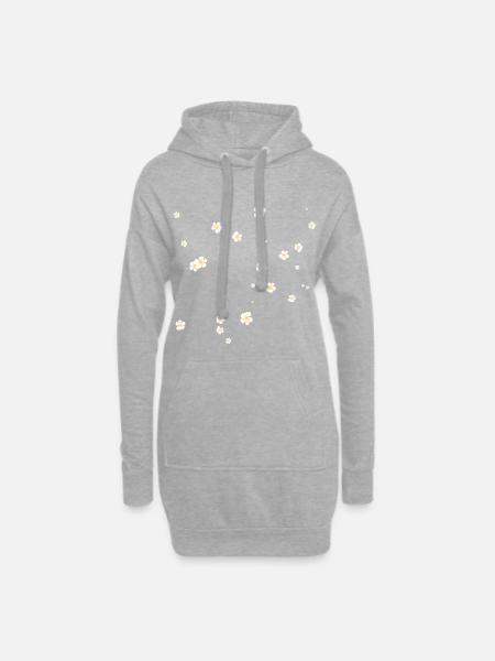 blume Kamille nett geschenk - Hoodie-Kleid - Grau meliert