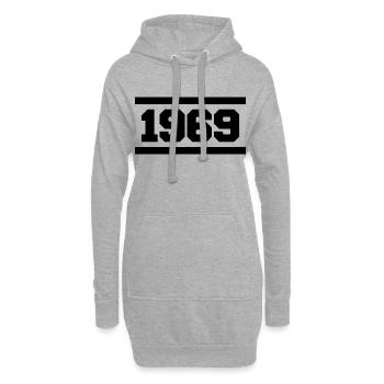 1969 - Hoodie-Kleid - Grau meliert - Vorne
