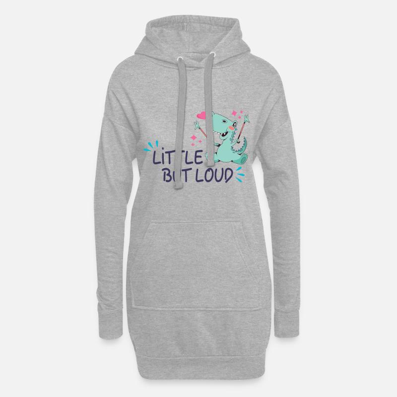 Klein aber laut - Hoodie-Kleid - Grau meliert