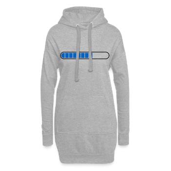 Barre de chargement PC Icon bleu - Sweat-shirt à capuche long Femme - gris chiné - Devant