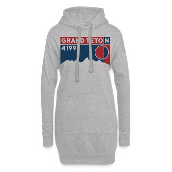 Grand Teton Finisher randonnée Wyoming cadeau souvenir - Sweat-shirt à capuche long Femme - gris chiné - Devant
