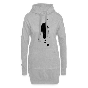 freeride skiing - Hoodie-Kleid - Grau meliert - Vorne