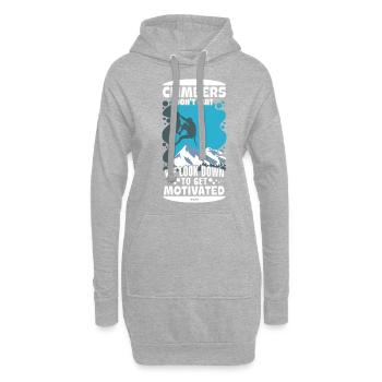 Grimper - Sweat-shirt à capuche long Femme - gris chiné - Devant