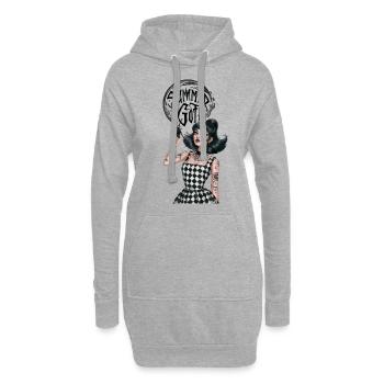 Summer Goth für Gothik Fans - Hoodie-Kleid - Grau meliert - Vorne
