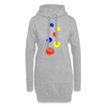 Pilote de course à la barre de la course Bunt - Sweat-shirt à capuche long Femme - gris chiné - Devant