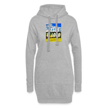 Jésus est Seigneur - Citation chrétienne - Sweat-shirt à capuche long Femme - gris chiné - Devant