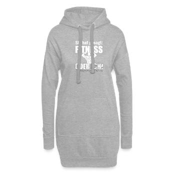Fitness - Hoodie-Kleid - Grau meliert - Vorne
