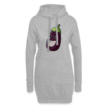 Aubergine Comic - Hoodie-Kleid - Grau meliert - Vorne