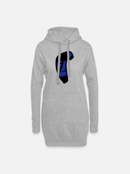 kite_n7_vec_2 de - Hoodie-Kleid - Grau meliert