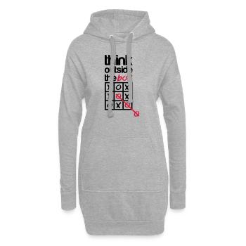 Think outside the box - Hoodie-Kleid - Grau meliert - Vorne