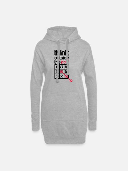 Think outside the box - Hoodie Dress - heather grey