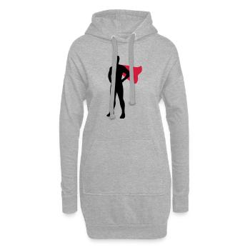 Superhero - Hoodie-Kleid - Grau meliert - Vorne