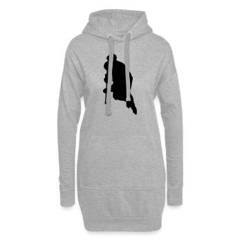 Hockey Player - Hoodie-Kleid - Grau meliert - Vorne