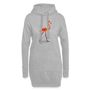 Flamingo - Hoodie-Kleid - Grau meliert - Vorne