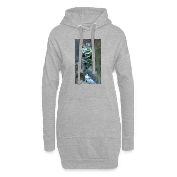 Meeres Schnecke - Hoodie-Kleid - Grau meliert - Vorne