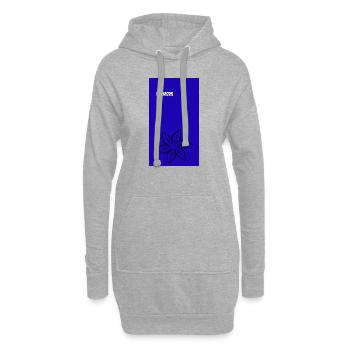 flowers - Hoodie-Kleid - Grau meliert - Vorne