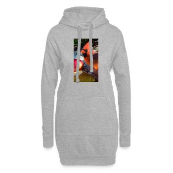 Cardinal du Nord - Sweat-shirt à capuche long Femme - gris chiné - Devant